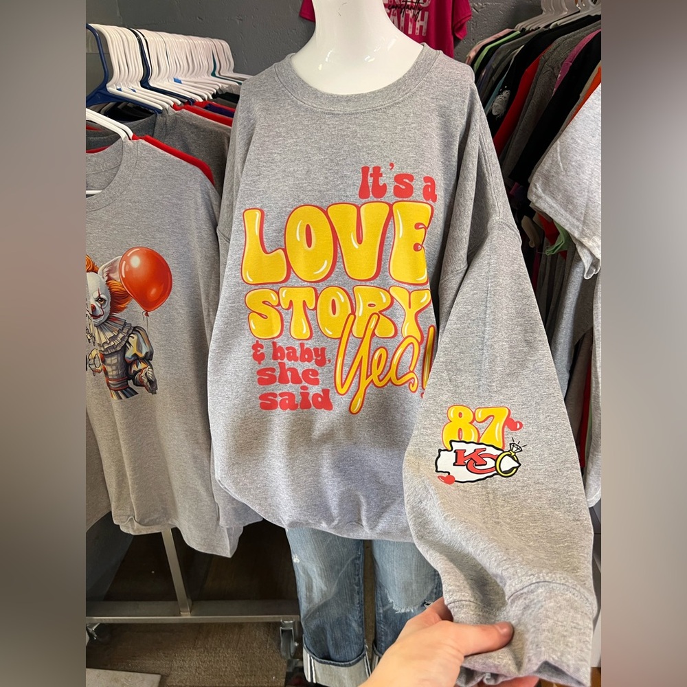 Brand new unisex crewneck sweatshirt she said yes 87